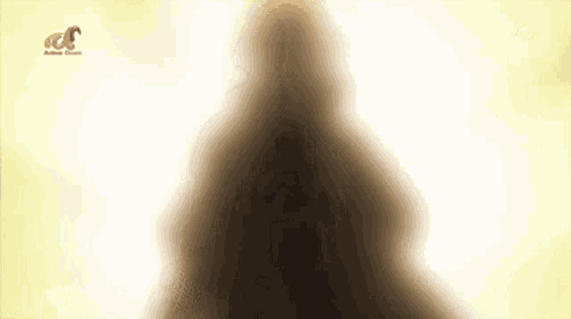 a blurred image of a person standing in front of a christmas tree .