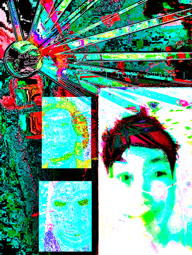 a colorful collage with the word tony stark on the bottom