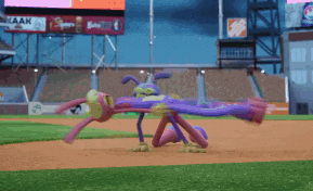 a baseball field with a sign that says aaak on it