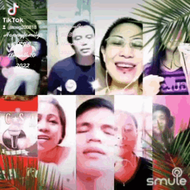 a collage of people 's faces with the word smile on the bottom left