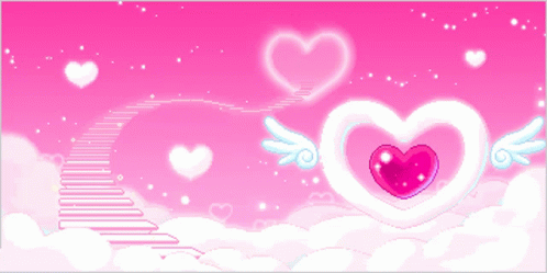 Angai313 Pink Hearts GIF - Angai313 Pink Hearts Cute Gif GIFs