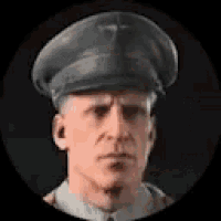 a man in a military uniform is standing in a circle .