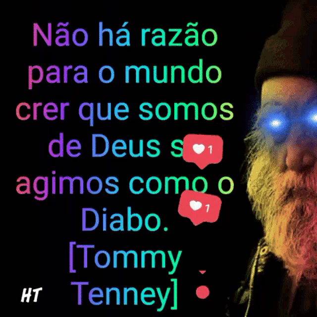 a poster with a bearded man and the words " tommy tenney "