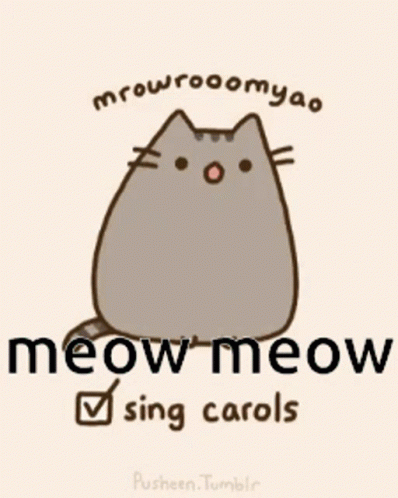 Meow Pusheen GIF - Meow Pusheen Singing GIFs