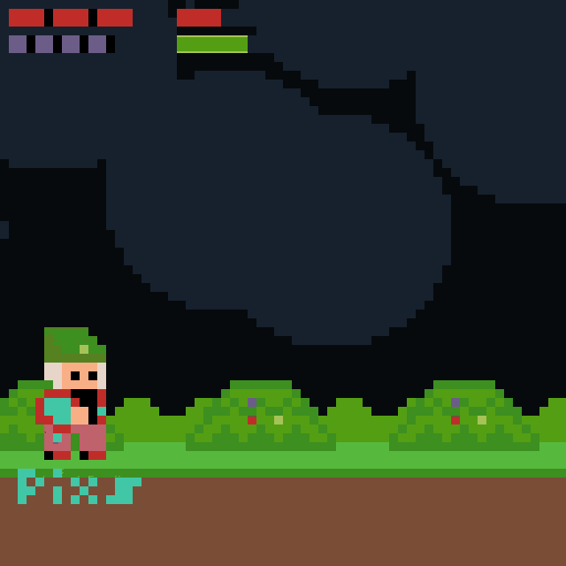 a pixel art drawing of a man with a sword and the word pix on the bottom