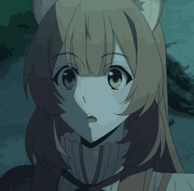a close up of a girl 's face with a cat ear