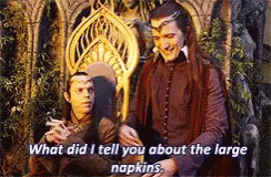 The Hobbit Napkins GIF - The Hobbit Napkins Lindir GIFs