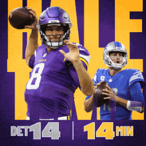 an advertisement for the vikings and the detroit lions