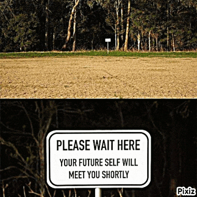 a sign that says " please wait here " on it