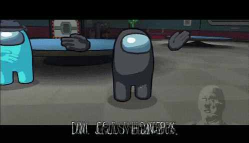 among us is a video game where a character is dancing