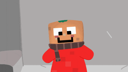 a cartoon character with a scarf around his neck