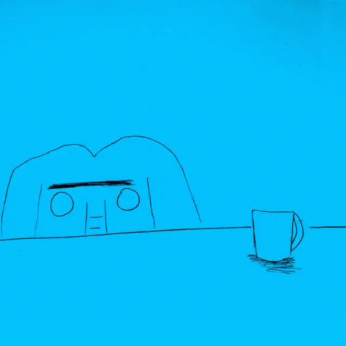 Blue Elephant Drinking Out Of A Cup GIF - Blue Elephant Coffee GIFs