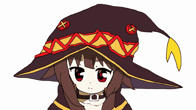 a drawing of a girl wearing a wizard hat