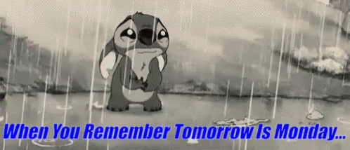 Sunday When You Remember Tomorrow Is Monday GIF - Sunday When You Remember Tomorrow Is Monday Stitch Crying In The Rain GIFs
