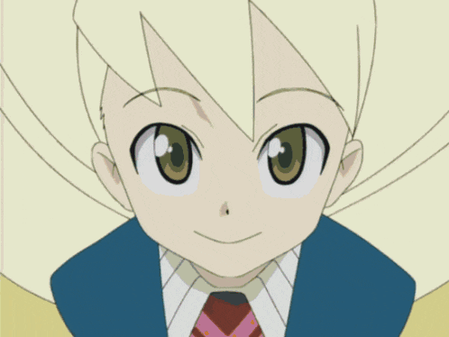 a cartoon drawing of a woman with a ponytail and a rainbow background