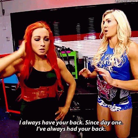 Becky Lynch Charlotte Flair GIF - Becky Lynch Charlotte Flair Always Have Your Back GIFs