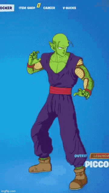 piccolo from dragon ball z is dancing in fortnite