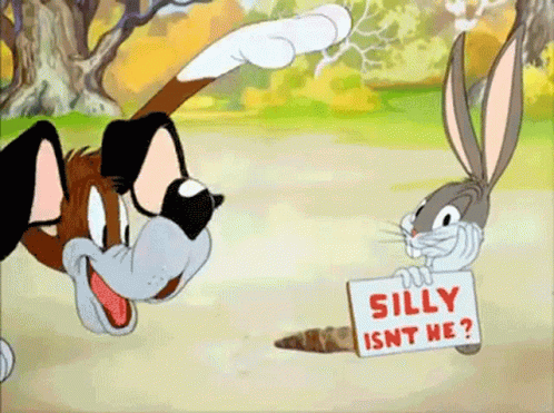 Silly Isnt He Looney Tunes GIF - Silly Isnt He Looney Tunes Bugs Bunny GIFs