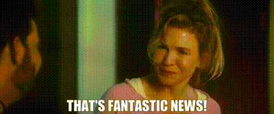 Bridget Jones Thats Fantastic News GIF - Bridget Jones Thats Fantastic News Fantastic News GIFs