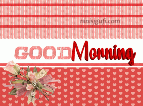 Good Morning Red GIF - Good Morning Red Hearts GIFs