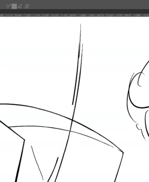 a computer screen shows a drawing of a person 's head and a drawing of a bird