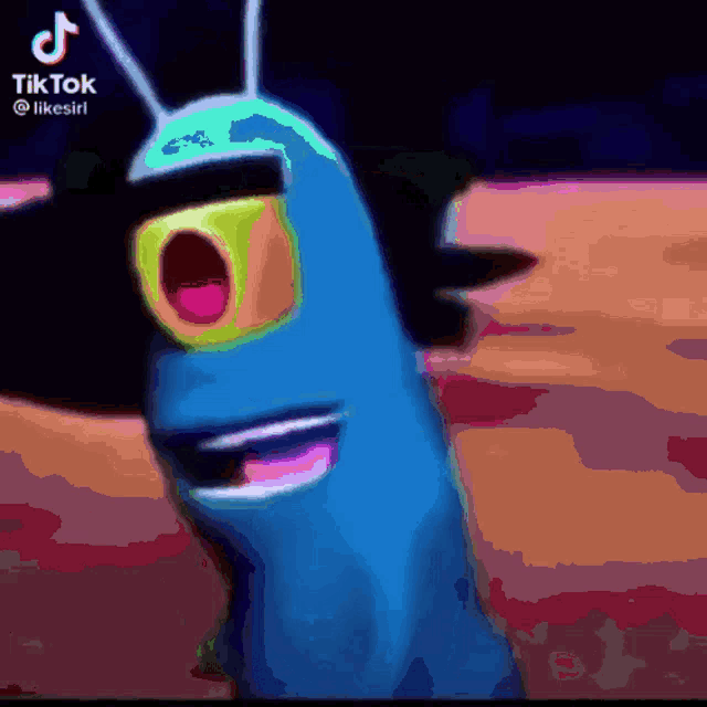 a tiktok video of a cartoon character