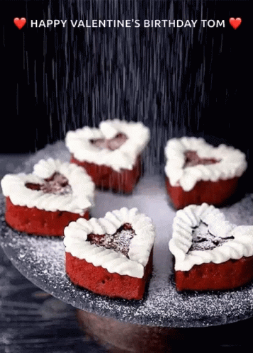 Pastry Cake Cream GIF - Pastry Cake Cream Happy Valentines Day GIFs