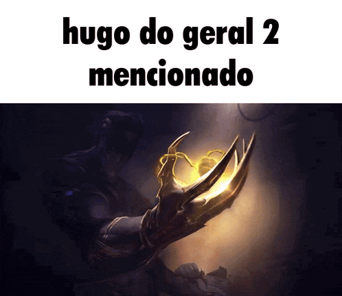 a hugo do geral 2 mentionado meme with a picture of a person holding something in their hand