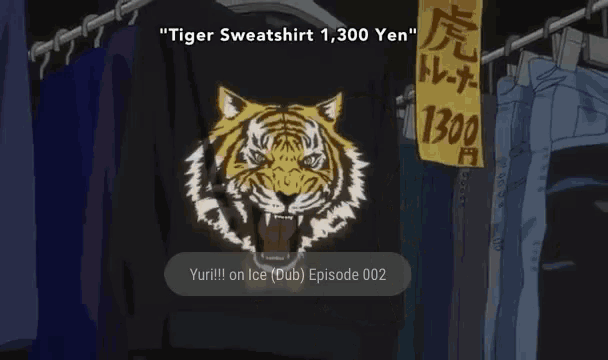 a cartoon of a person with the words yuri on ice ( dub ) episode 002 below them
