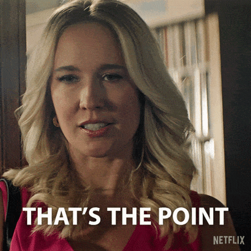 a woman says that 's the point in a netflix advertisement