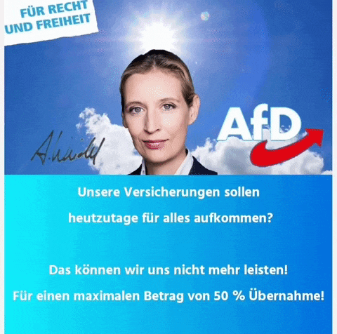 a poster with a woman and the word afd in red