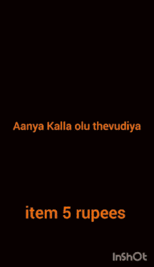 a picture of a woman in a bra with the words aanya kalla olu thevudia item 5 rupees