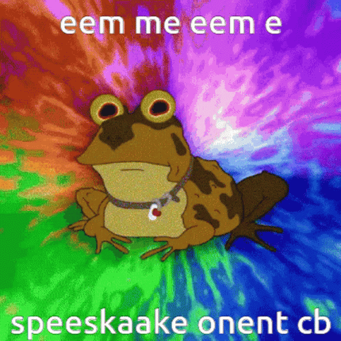Weed Eem Me Eem E Speeskaake Onent Cb GIF - Weed Eem Me Eem E Speeskaake Onent Cb Frog GIFs