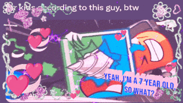 a picture of a cartoon character with the caption kids recording to this guy