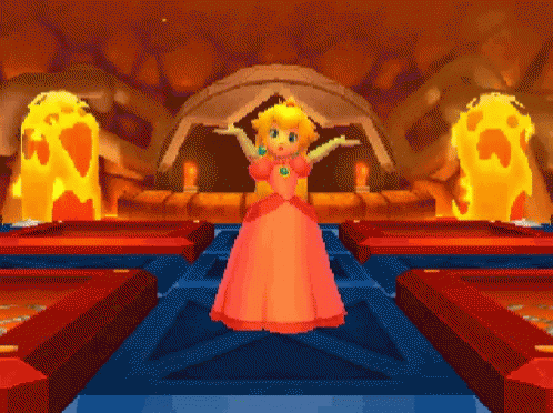 Mario Princesspeach GIF - Mario Princesspeach Lava GIFs