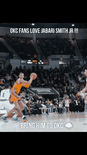 okc fans love jabari smith jr !!!