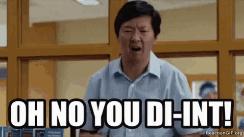 a man says oh no you di-int