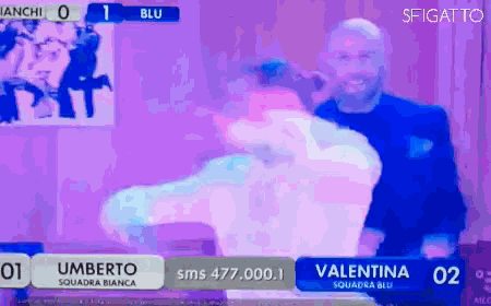 umberto and valentina are playing a game of soccer