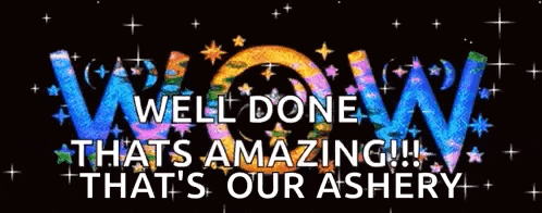 a sign that says well done that 's amazing that 's our a shery