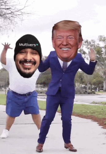 a man with a hat that says multivers on it