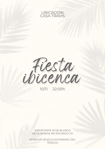 fiesta ibicenca is written on a white background