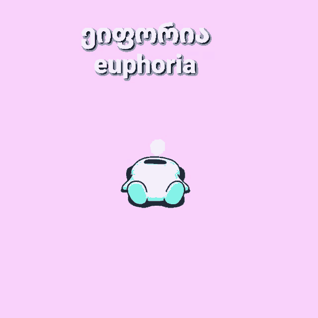 a cartoon character with the word euphoria written on it