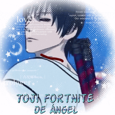 a picture of a boy with the words touk fortnite de angel written on it