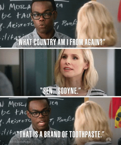 What Country Am I From Sensodyne GIF - What Country Am I From Sensodyne William Jackson Harper GIFs