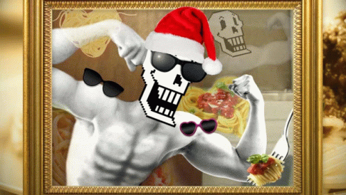 Papyrus Flexing Infront Of A Mirror Christmas GIF - Papyrus Flexing Infront Of A Mirror Christmas GIFs