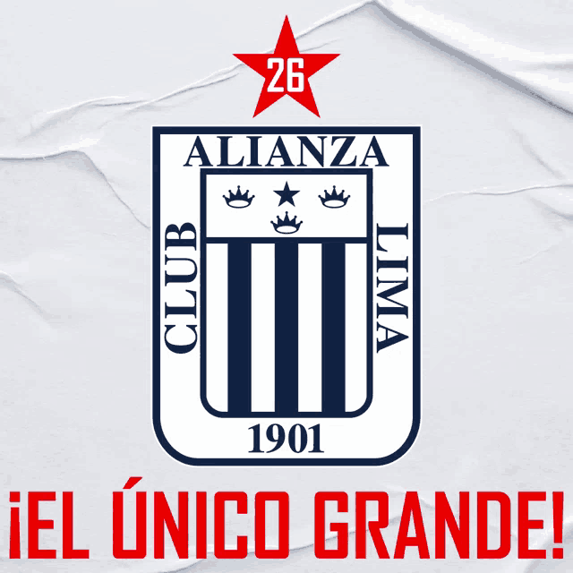 a logo for alianza lima with a red star on top
