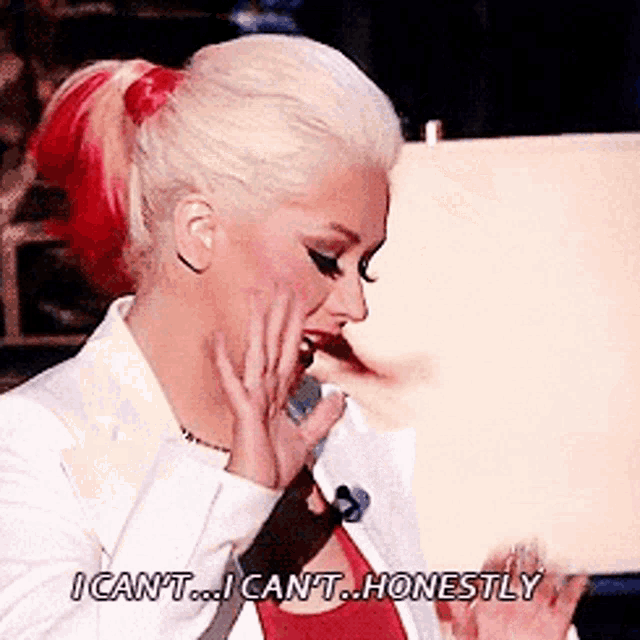 a woman in a white jacket says " i can 't ... i can 't honestly "