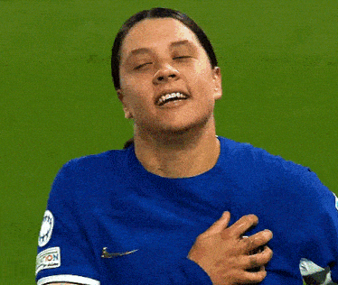 Sam Kerr Proper Chels GIF - Sam Kerr Proper Chels Tapping The Badge GIFs