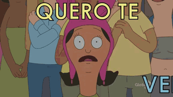 a cartoon of a woman wearing a pink hat says querote ve