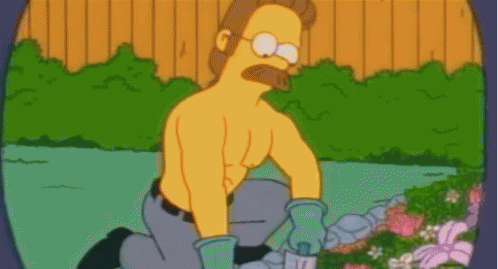 Ned Flanders Gardening GIF - Ned Flanders Gardening The Simpsons GIFs